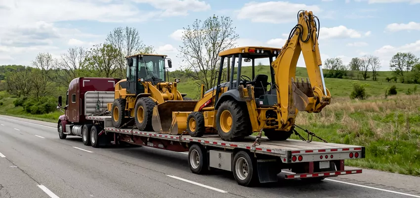 Loader and Backhoe Tractors Transport Los Angeles
